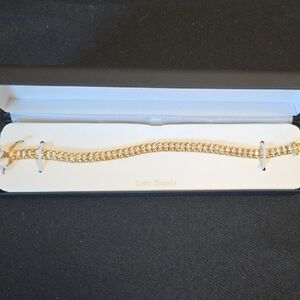 Gold Cubic Zirconia Tennis Bracelet - Women Jewelry